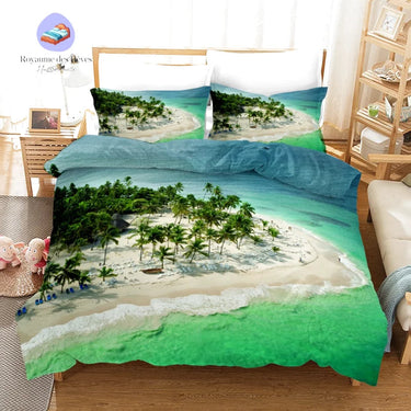 Housse de Couette Palmier Plage Exotique